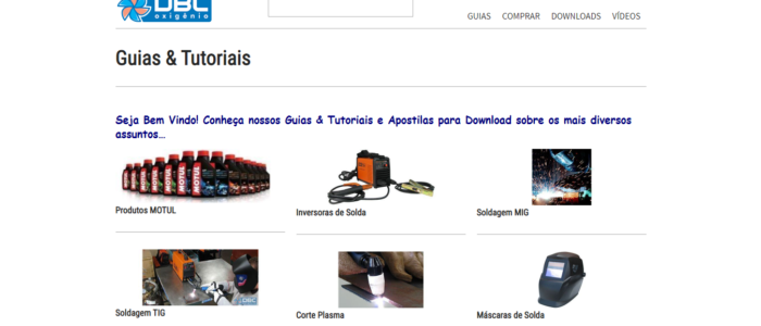 Educational area of the DBC Oxigênio virtual store